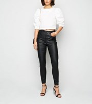Urban Bliss Black Leather-Look Shaper Skinny Jeans